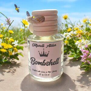 Bombshell Hanging Glass Car Oil Diffuser Freshener 8ml